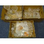 GLASSWARE a large assortment including heavy vases and quality drinking (3 boxes)