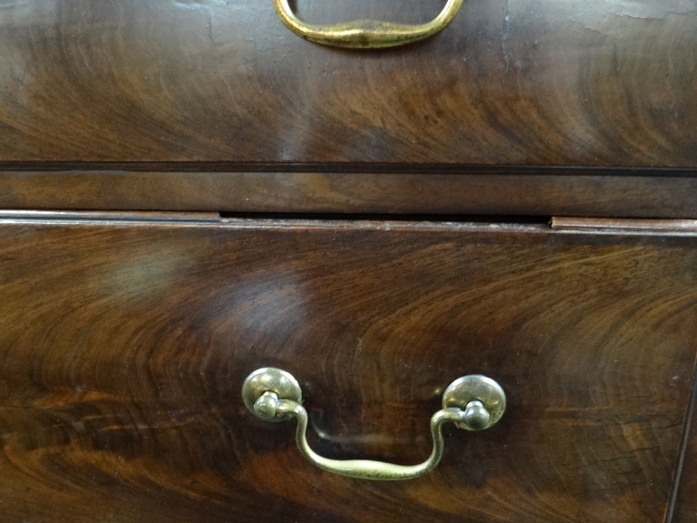 GEORGE III MAHOGANY TALLBOY CHEST, dentil cornice with blind fret frieze and canted corners, - Image 5 of 45