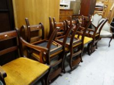 ASSORTED SEATING FURNITURE including set of eight Regency-style dining chairs and an Edwardian