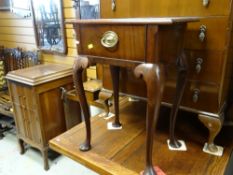 ASSORTED OCCASIONAL FURNITURE including Edwardian oak hall stand, George II-style walnut side table,