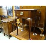 ASSORTED OCCASIONAL FURNITURE including Edwardian oak hall stand, George II-style walnut side table,