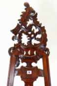 MODERN REPRODUCTION MAHOGANY ROCOCO-STYLE EASEL, 180cms high