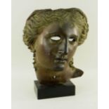 REPRODUCTION BRONZE OF THE SATALA APHRODITE, on slate plinth, overall 40cms high Auctioneer's