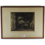 SIR FRANK BRANGWYN etching - The Haycart, signed in pencil, 24 x 30cm