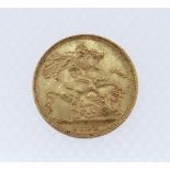 VICTORIAN GOLD SOVEREIGN, 1892, Jubilee head, 8gms