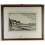 HAROLD THORNTON etching - entitled 'After the Storm Bosham', signed, 22 x 31cms