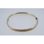 9CT GOLD BANGLE, 5.2gms