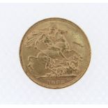 VICTORIAN GOLD SOVEREIGN, 1893, 8gms