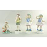 FOUR ROYAL WORCESTER FIGURINES MODELLED BY F.G. DOUGHTY OF CHILDREN including 'All Mine' no.3519, '