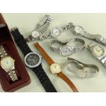 ASSORTED WRISTWATCHES to include nine ladies and gent's everyday examples including Seiko, Rotary,