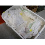 ASSORTED WHITE LINEN including children's or babies clothing, lace ETC