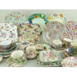 ASSORTED COLLECTIBLE VINTAGE 'CHINTZ' CHINA, including examples by Royal Winton, including cups,