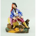 PARIS PORCELAIN FIGURINE, of a gentleman in Albanian costume, possibly Lord Byron, 20cms high
