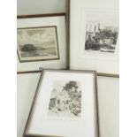 PHILIP E HARRIS three etchings - Tenby related with titles, comprising 'Seaman's Chapel, Tenby' (A/