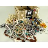 ASSORTED COSTUME & DRESS JEWELLERY to include vintage and more contemporary including beads, pearls,