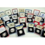 ASSORTED SILVER PROOF COLLECTORS COINS comprising various denominations and relating to Commonwealth