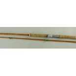 HARDY 'THE NO.3 L.R.H SPINNING' PALAKONA ROD, 9ft 6in two piece split cane, top section with low