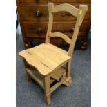 MODERN BEECH METAMORPHIC LADDER CHAIR