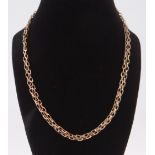 9CT GOLD FINE LINK NECKLACE, 5.6gms, 60cms long