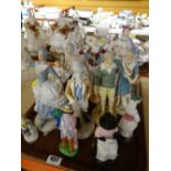 ASSORTED BONE CHINA FIGURINES including Royal Worcester Elizabeth II limited edition (308/450)