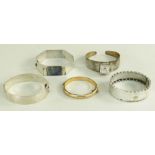 ASSORTED SILVER BANGLES to include two Scandinavian examples one marked 'Swedesign' by Bengt