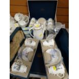 ROYAL WORCESTER GOLDEN ANNIVERSARY BONE CHINA COFFEE SERVICE (boxed) together with various other