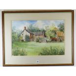 ARNOLD LOWREY watercolour and pastel - country cottage, signed and dated 1994, 40 x 61cm