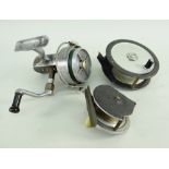 THREE FISHING REELS, comprising a Hardy 'Gem' 3 5/8in fly reel (minor scuffs), Hardy 'Altex' no. 2