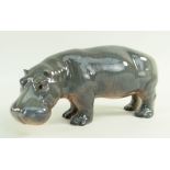 PRESUMED BESWICK PORCELAIN HIPPOPOTAMUS, NO. 1532, designed by Colin Melbourne, unmarked, 19cms