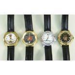 FOUR RUSSIAN WRISTWATCHES various makers, dials and backs inscribed in cyrillic (4)