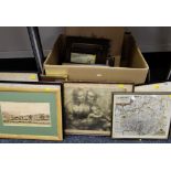 ASSORTED PRINTS, including L. Harrison etching entitled 'The Seine at Vernon' signed and dated 1928,