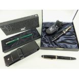 BOXED MONTBLANC MEISTERSTUCK No.149 FOUNTAIN PEN & INK SET, together with matching black ballpoint