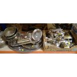 LARGE COLLECTION OF EP TABLEWARE including coffee pots, teapots, butter dishes, photo frames, entree