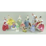 ASSORTED CHINA FIGURINES including ten Royal Doulton, Royal Worcester Freda Doughty figure of '