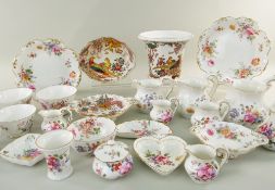 COLLECTION OF ROYAL CROWN DERBY 'DERBY POSIES' CHINA including jugs, bowls, cruets, trinket dishes