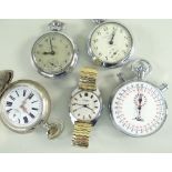 ASSORTED WATCHES comprising Minerva stopwatch, Ingersoll 'Triumph' pocket watch, Smiths 'Empire'