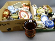 CHINA & POTTERY, an assortment including Jasperware, Aynsley, Crown Devon ETC (2 boxes)