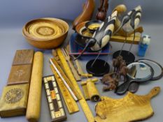 MIXED BOX OF VINTAGE & LATER TREEN and a cased Olympia typewriter