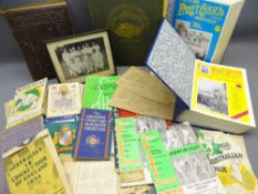 CRICKETING PROGRAMMES & EPHEMERA, commemorative and visitor's handbooks, two bound volumes of