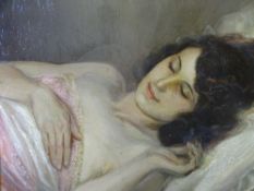 BAIRD oil on canvas - said to be of Ruth Fisher, signed right hand side, 42 x 50cms