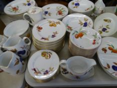 ROYAL WORCESTER EVESHAM DINNER & TABLE WARE, 70 plus pieces (some gilt ware, surface scratches and