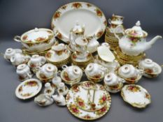 ROYAL ALBERT OLD COUNTRY ROSES DINNER & TEAWARE, approximately 60 pieces