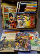 THE BEANO ANNUALS & COMICS, A COLLECTION, with various other children's and newspaper cartoon books