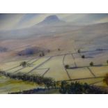 R P LEES watercolour - titled 'Shutlings Loe, Peak District' verso, 25 x 35cms, signed lower right