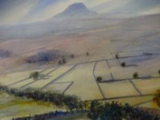 R P LEES watercolour - titled 'Shutlings Loe, Peak District' verso, 25 x 35cms, signed lower right