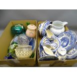 COPELAND SPODE ITALIAN BLUE & WHITE DINNERWARE, other Blue & White, Art and other glassware (2