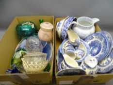 COPELAND SPODE ITALIAN BLUE & WHITE DINNERWARE, other Blue & White, Art and other glassware (2