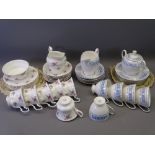 SHELLEY BONE CHINA COLUMBIA TEAWARE, 19 pieces and Richmond Rose Thyme part teaset, 20 pieces