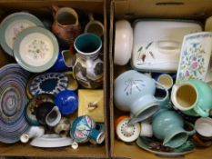 MIXED POTTERY & PORCELAIN TABLEWARE, makers include Rye, Buchan, Denby Greenwheat, Poole Pottery and