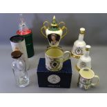 MIXED POTTERY, PORCELAIN & GLASSWARE COMMEMORATIVES to include a Wedgwood 25th Anniversary tankard